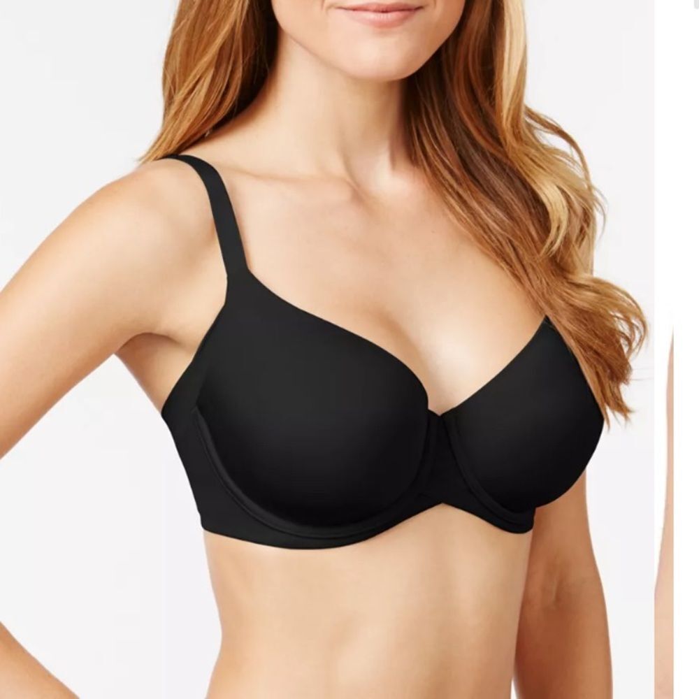 Wacoal Black 853281 Side Smoothing Contour Underwire Bra 34DD New